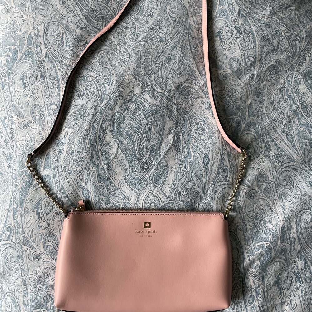 Pink Kate Spade cross body bag